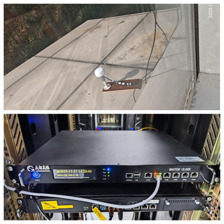 時間同步服務器上架運行圖